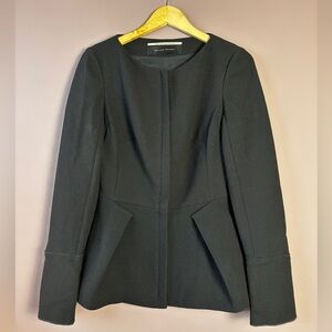 Roland Mouret Black Peplum Blazer Sz 4